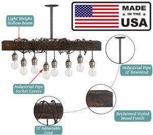 Old Mill Reclaimed Styled Wood Pendant Lights
