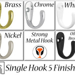 Pike Wall Hooks, 20 Stain Colors - Key Hook, Key Organizer, Wall Mount Key Holder, Coat Hook, Leash Hook, Purse Hook, Key Rack, Classic Gray