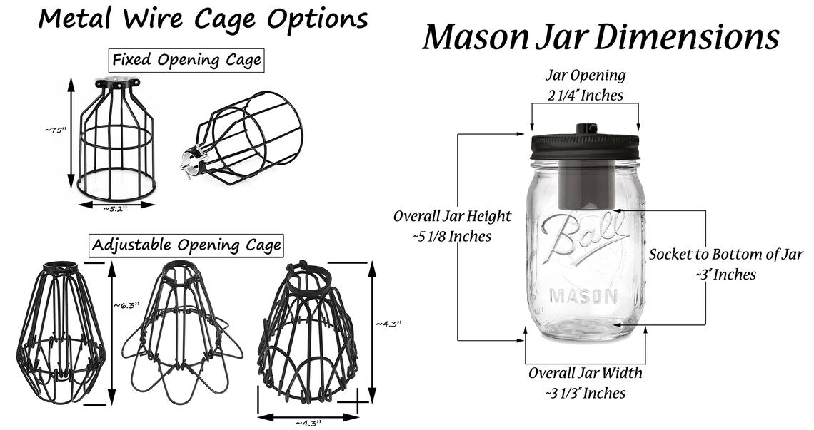 belmont farmhouse light mason jar dimensions