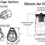 belmont farmhouse light mason jar dimensions