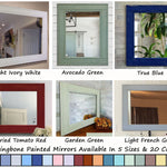 Herringbone Rustic Reclaimed Wood Wall Mirror, 5 Sizes & 20 Colors by Lane of Lenore