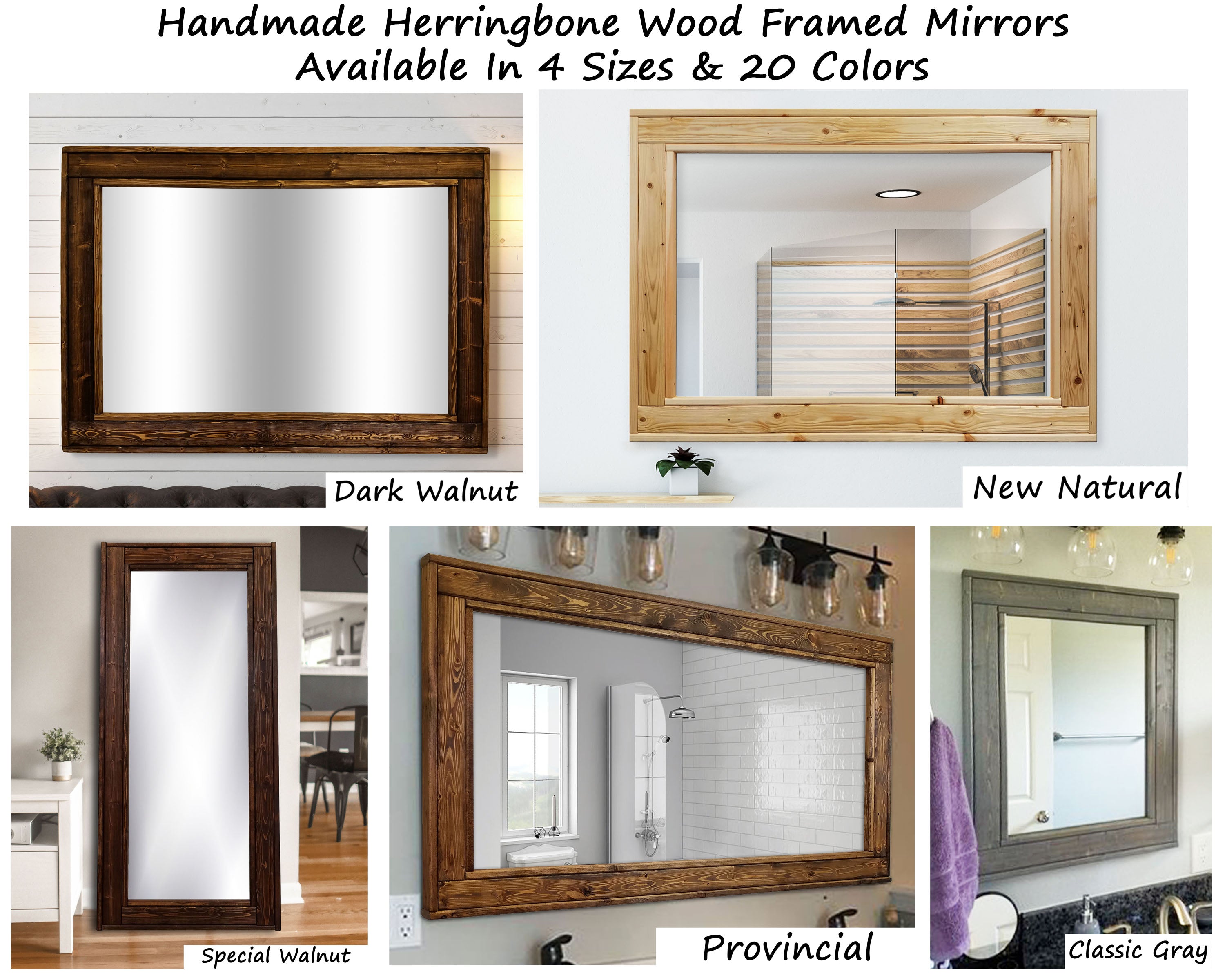 Herringbone Stain Samples - Renewed Decor & Storage