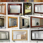 Shiplap Rustic Wood Framed Mirror, 20 Stain Colors - Shown In Weathered Oak
