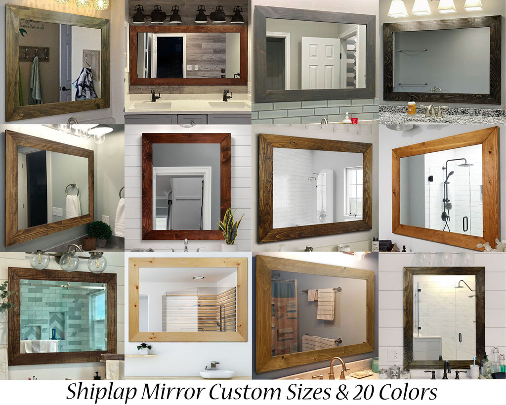 Custom Multiple Sized Shiplap Framed Mirror in USA