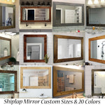 Custom Multiple Sized Shiplap Framed Mirror in USA