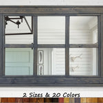 6 Pane Herringbone Rustic Wall Mirror, 2 Sizes & 20 Colors by Lane of Lenore