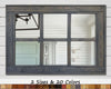 6 Pane Herringbone Rustic Wall Mirror, 2 Sizes & 20 Colors by Lane of Lenore