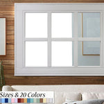 6 Pane Herringbone Rustic Wall Mirror, 2 Sizes & 20 Colors by Lane of Lenore