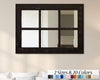 6 Pane Herringbone Rustic Wall Mirror, 2 Sizes & 20 Colors by Lane of Lenore