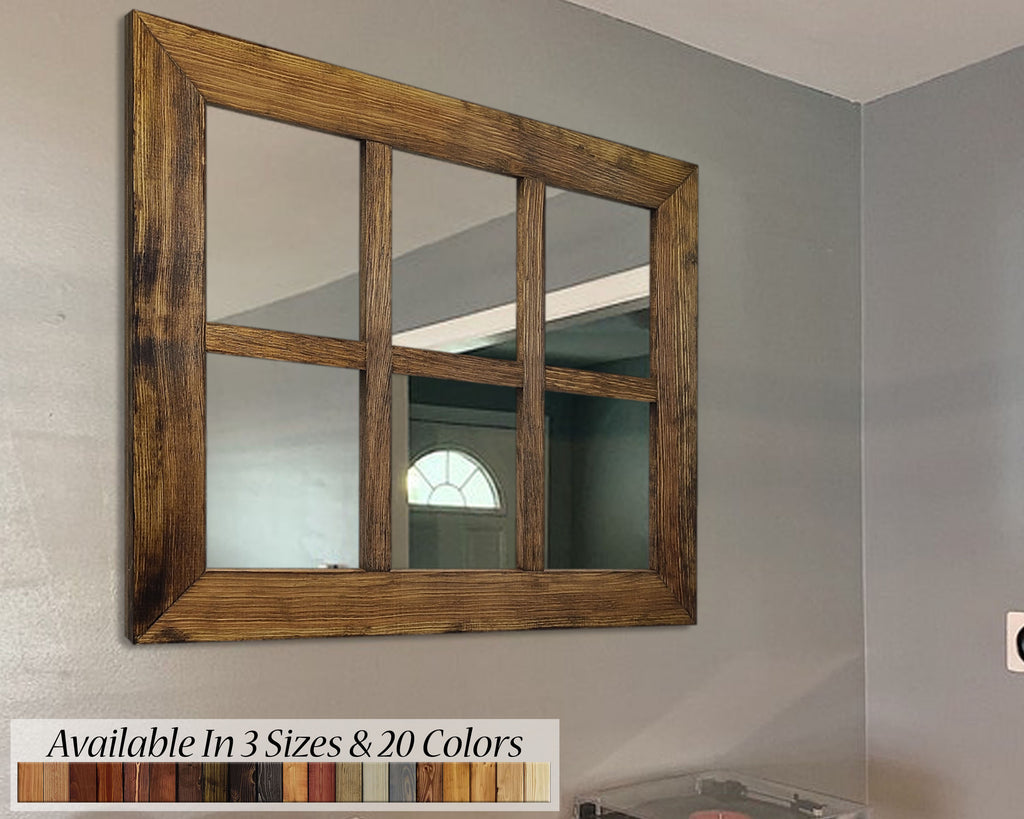 6 Pane Framed Mirror, Lane of Lenore