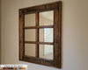 6 Pane Herringbone Rustic Wall Mirror, 2 Sizes & 20 Colors by Renewed Decor 