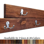 Arbor Way Wall Hooks, Custom Sizes, 20 Stain Colors, Handmade in the USA by Renewed Decor