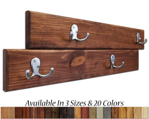 Arbor Way Wall Hooks, Custom Sizes, 20 Stain Colors, Handmade in the USA by Renewed Decor