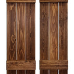 Board & Batten Shutters - 20 Stain Colors, Shown in Special Walnut