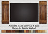 Board & Batten Shutters - 20 Stain Colors, Shown in Special Walnut, Lane of Lenore