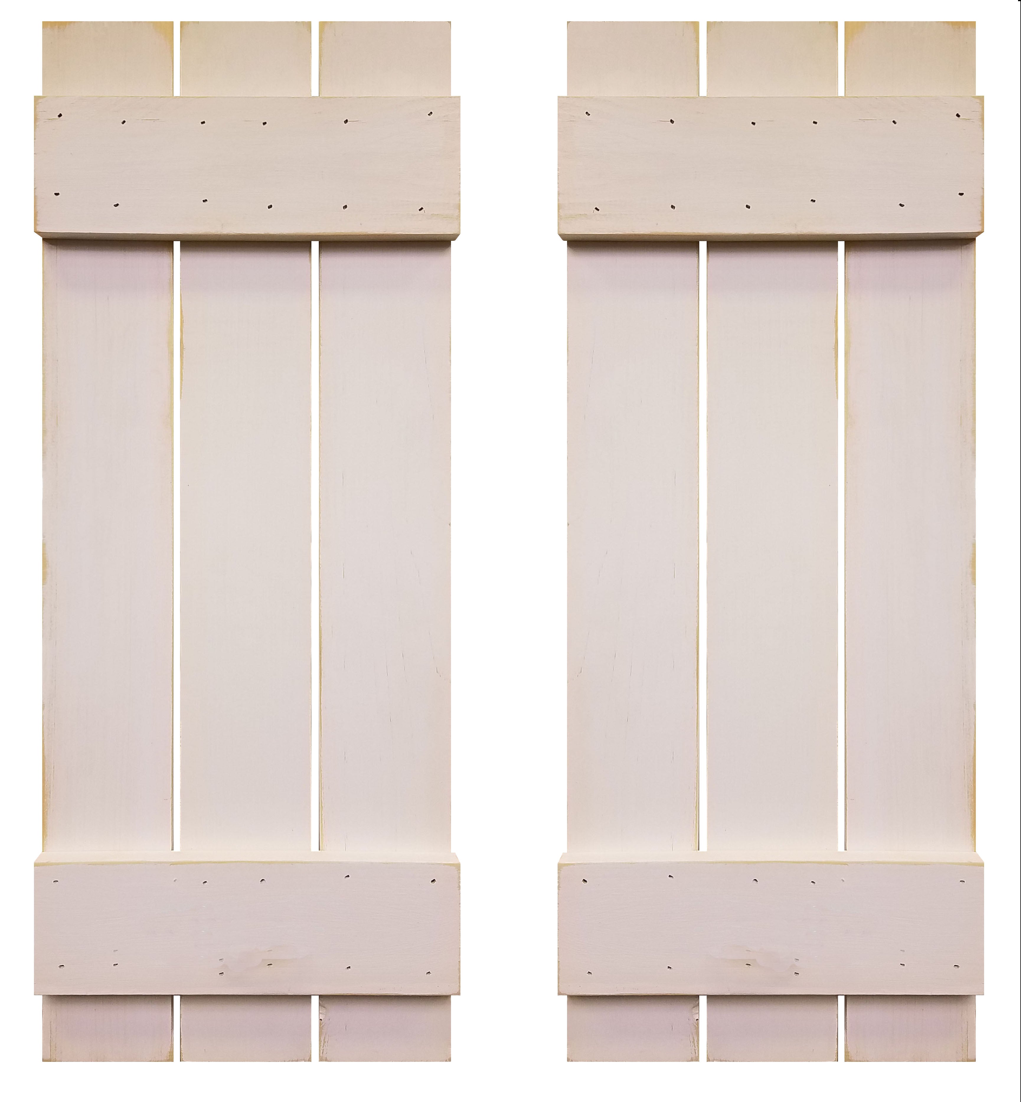 Board & Batten Shutters - 20 Paint Colors, Shown In Antique White