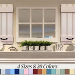 Board & Batten Shutters - 20 Paint Colors, Shown in Antique White Lane of Lenore