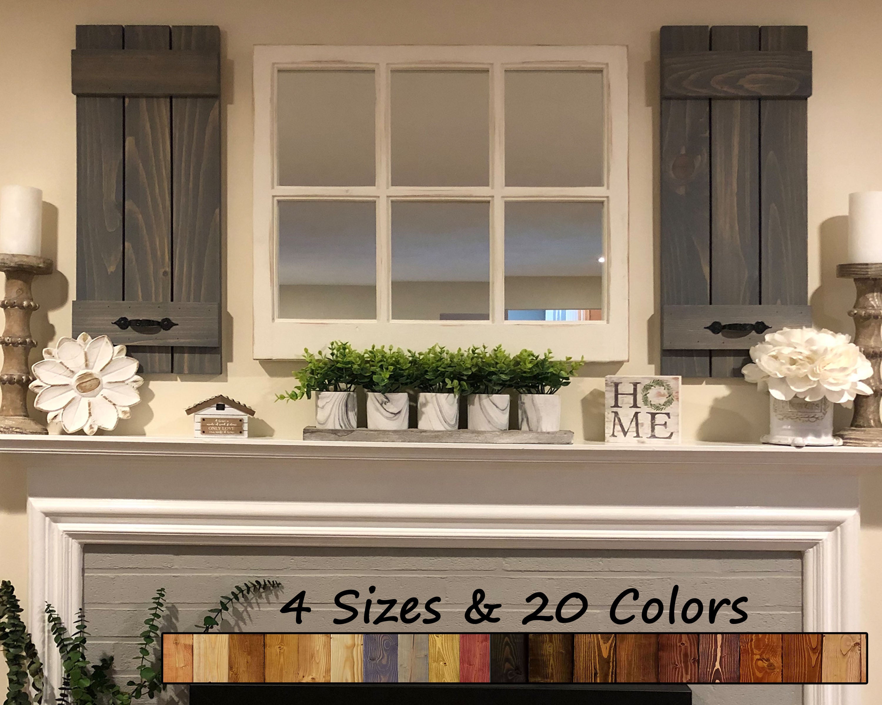 Board & Batten Shutters - 20 Stain Colors, Shown in Classic Gray