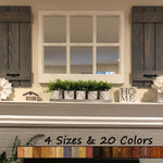 Board & Batten Shutters - 20 Stain Colors, Shown in Classic Gray