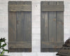 Board & Batten Shutters - 20 Stain Colors, Shown in Classic Gray, Lane of Lenore