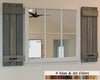 Board & Batten Shutters - 20 Stain Colors, Shown in Classic Gray, Lane of Lenore