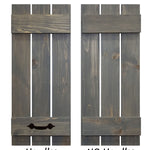 Board & Batten Shutters with Decorative Handles