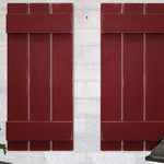 Board & Batten Shutters - 20 Paint Colors, Shown in Sundried Tomato Red