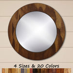 Wood Basics Round Decorative Wall Mirror - Renewed Decor & Storage