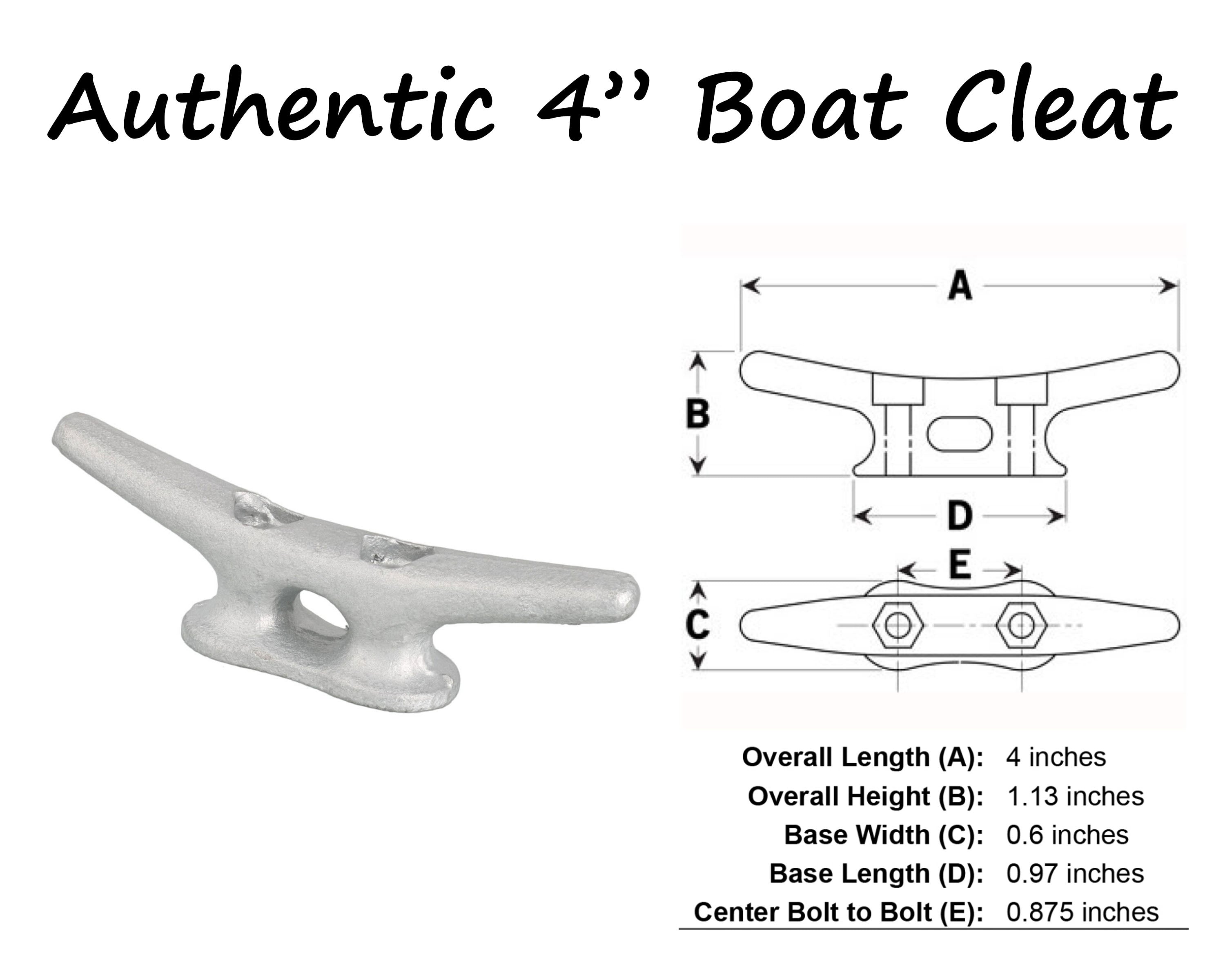 Authentic 4 Inch Boat Cleat  