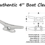 Authentic 4 Inch Boat Cleats 