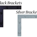Metal Accent Brackets, Black & Sliver