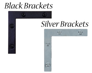 Metal Accent Brackets, Black & Sliver