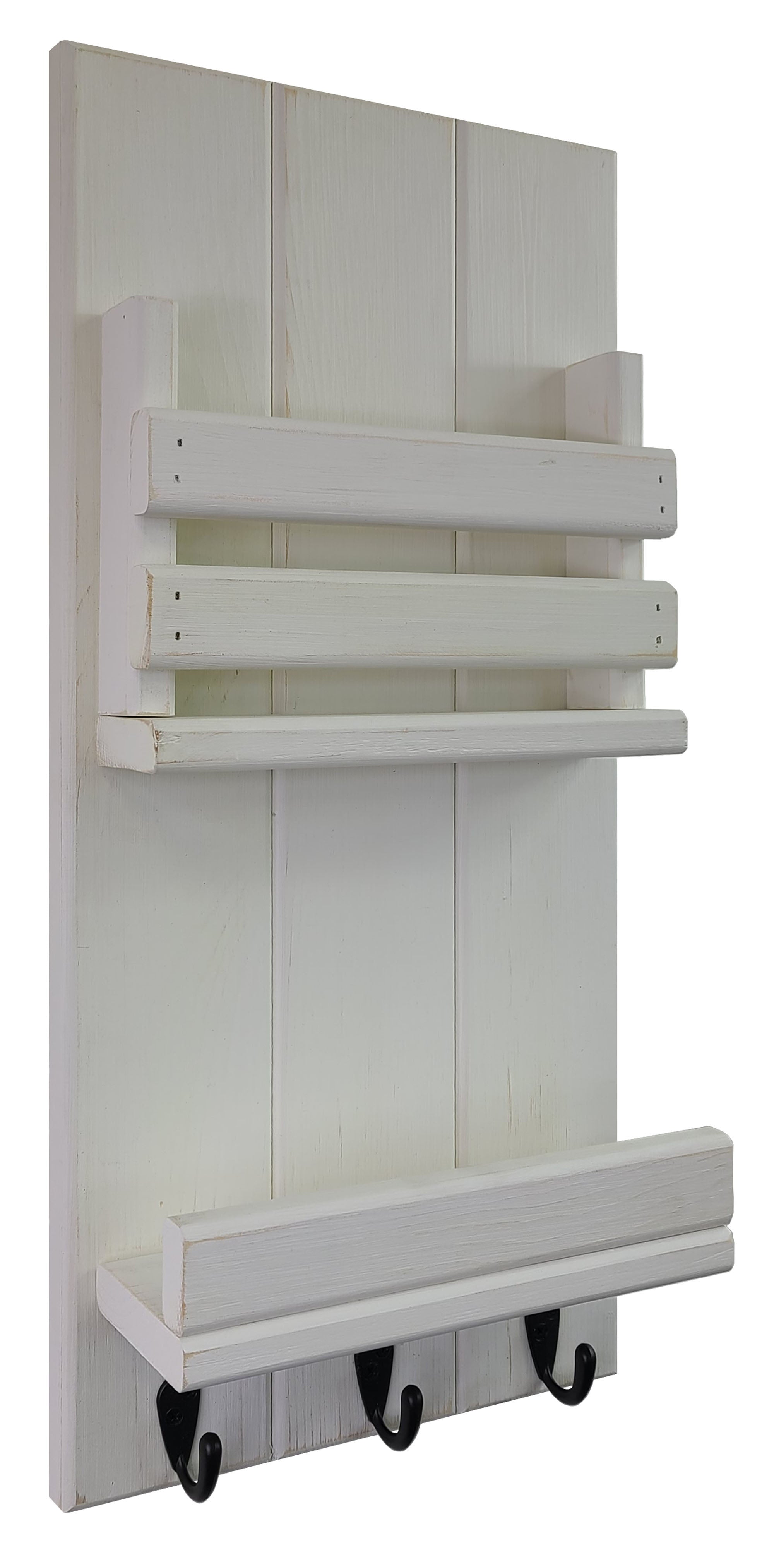 Bradford Vertical Wall Organizer, 20 Paint Colors, Shown in Antique White