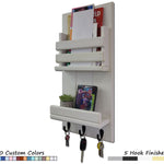 Bradford Vertical Wall Organizer, 20 Paint Colors, Shown in Antique White