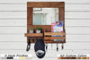 Bristol Organizer, Mirror, Mail Holder, Shelf with Hooks - 20 Stain Colors, Renewed Decor