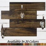 Cabin Wall Mounted Coat Rack - 20 Stain Colors, Renewed Decor 