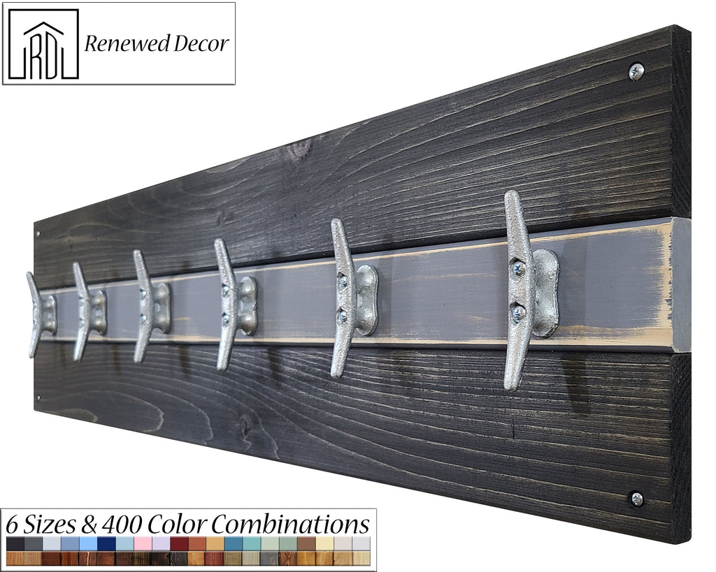 Renewed Decor Cape May Boat Cleat Hook Rack, 6 Custom Sizes & Custom Colors by Renewed Decor