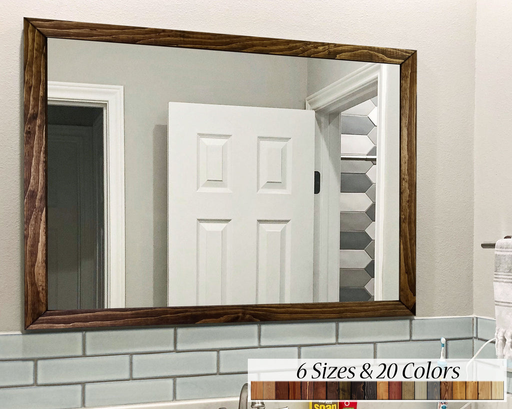 Carriage House Framed Mirror - Available In 6 Sizes & 20 Stain Colors, Lane of Lenore