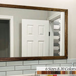 Carriage House Framed Mirror - Available In 6 Sizes & 20 Stain Colors, Lane of Lenore
