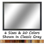 Carriage House Framed Mirror - Available In 20 Stain Colors, Shown in Classic Gray
