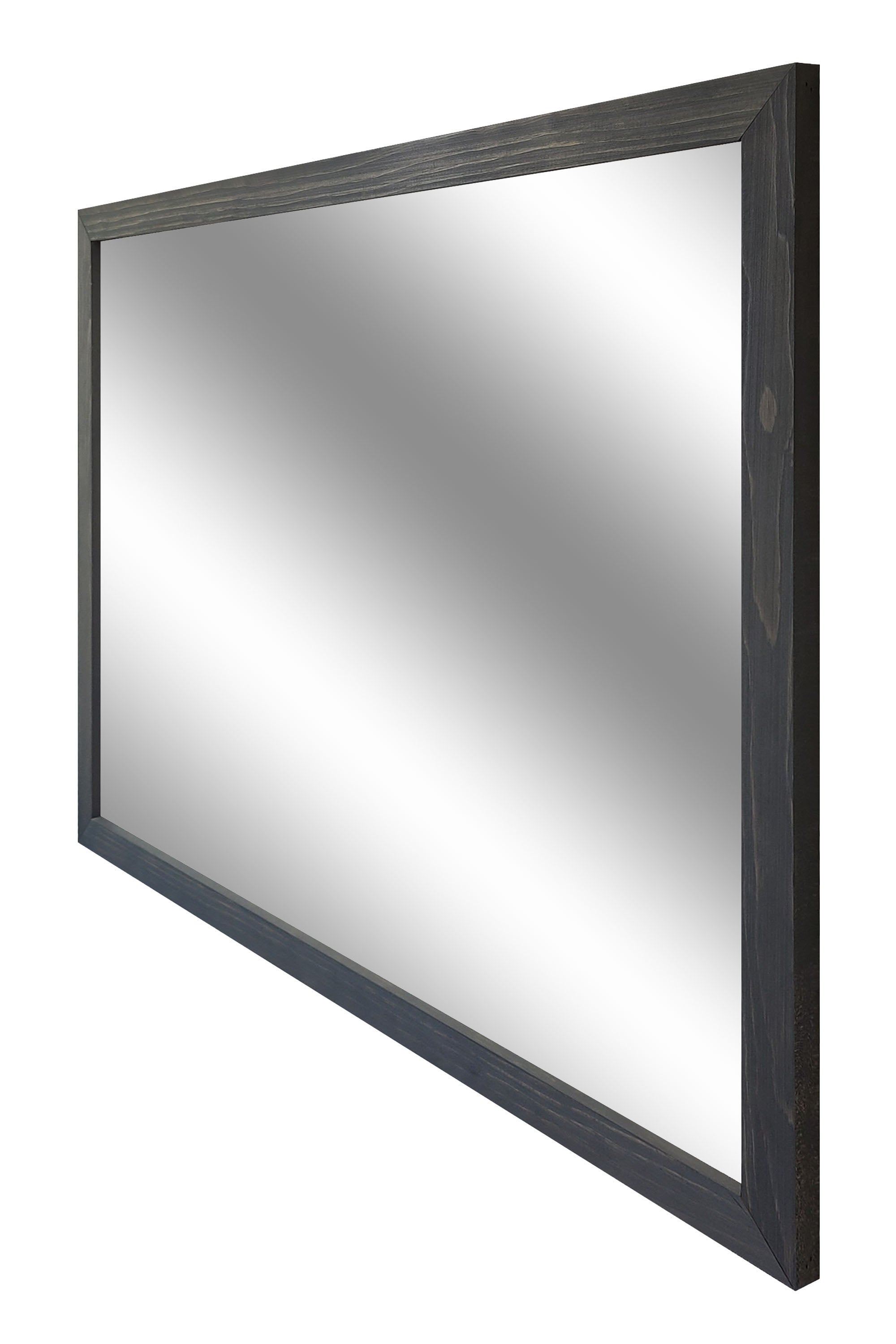 Carriage House Framed Mirror - Available In 20 Stain Colors, Shown in Classic Gray