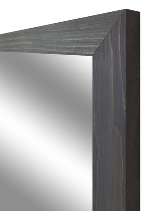 Carriage House Framed Mirror - Available In 20 Stain Colors, Shown in Classic Gray