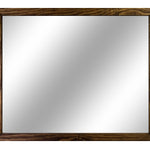 Carriage House Framed Mirror - Available In 6 Sizes & 20 Stain Colors, Shown in Dark Walnut