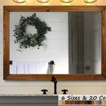 Carriage House Framed Mirror - Available In 6 Sizes & 20 Stain Colors, Lane of Lenore