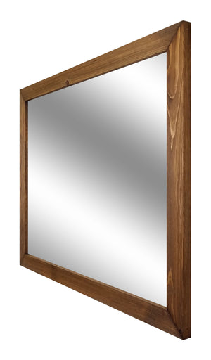 Carriage House Framed Mirror - Available In 6 Sizes & 20 Stain Colors, Shown in Provincial