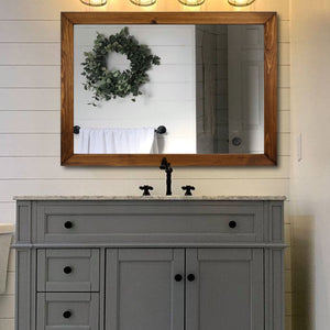 Carriage House Framed Mirror - Available In 6 Sizes & 20 Stain Colors, Shown in Provincial