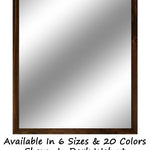 Carriage House Framed Mirror - Available In 6 Sises & 20 Stain Colors, Shown in Dark Walnut