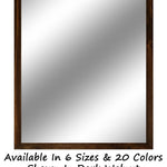 Carriage House Framed Mirror - Available In 6 Sizes & 20 Colors, Shown in Dark Walnut