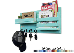 Edit SEO
Classic Farmhouse Rustic Wall Mounted Organizer - Renewed Decor
