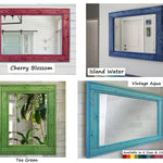 Herringbone Reclaimed Styled Wood Mirror, 5 Sizes & 13 Stain Colors